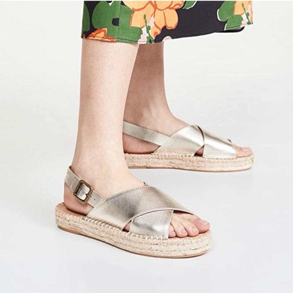 Soludos Eloise Espadrille Sandals Platinum